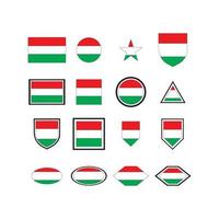 hungarian flag logo vector