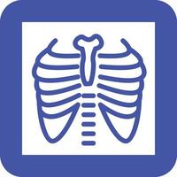 Lungs X ray Glyph Round Background Icon vector