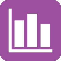 Statistics Glyph Round Background Icon vector