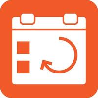 Sync Event Glyph Round Background Icon vector