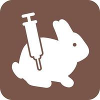Experiment Glyph Round Background Icon vector