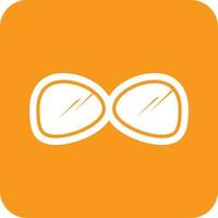 Goggles Glyph Round Background Icon vector