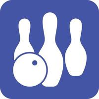 Bowling Glyph Round Background Icon vector