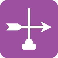Directions Glyph Round Background Icon vector
