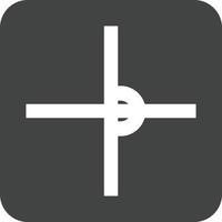 Wires Crossed Not Joined Glyph Round Background Icon vector