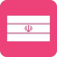 Iran Glyph Round Background Icon vector