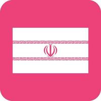 Iran Glyph Round Background Icon vector