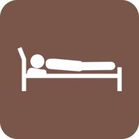 Sleeping Glyph Round Background Icon vector