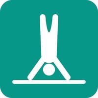 Gymnastic I Glyph Round Background Icon vector