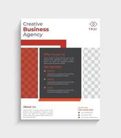 Corporate business flyer  design template  with blue, orange, red and  color. marketing, business advertise, publication, vector