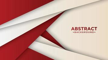 Abstract red and white overlapping layers background a combination. vector