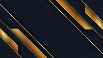 Luxury Gold Background VIP with black metal texture in 3d abstract style. vector
