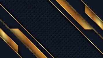 Luxury Gold Background VIP with black metal texture in 3d abstract style. vector