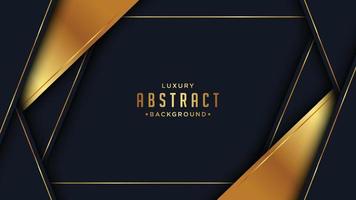 Luxury Gold Background with black metal texture in 3d abstract style. Realistic texture with light effect and golden line element decoration. vector