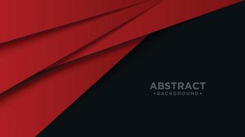 Red and black glossy stripes. Abstract tech graphic banner design. vector