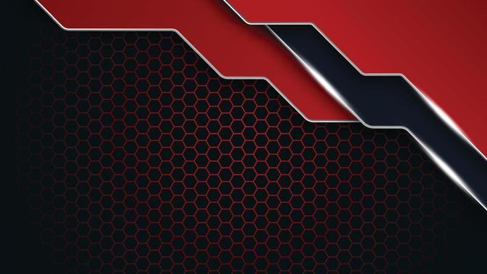 red and black background. Abstract tech graphic banner design.