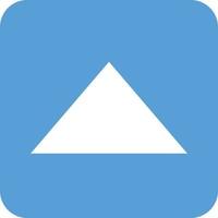 Triangle Arrow Up Glyph Round Background Icon vector
