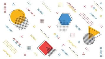 Modern grid with geometric shapes, geometry graphics and abstract background vector set.