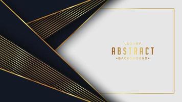 Luxury Gold Background with white and black metal texture in 3d abstract style. vector