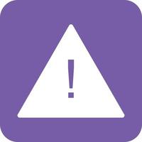 Warning Sign Glyph Round Background Icon vector