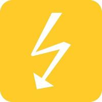 Flash Glyph Round Background Icon vector