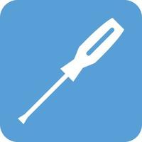 Screwdriver Glyph Round Background Icon vector