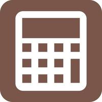 Calculator Glyph Round Background Icon vector