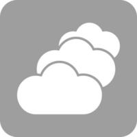 Multiple Cloud Servers Glyph Round Background Icon vector
