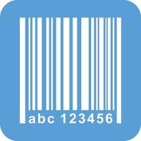 Barcode Glyph Round Background Icon vector