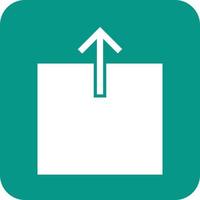 Launch Glyph Round Background Icon vector