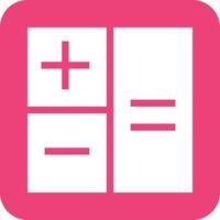 Calculation Glyph Round Background Icon vector