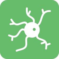 Neuron Glyph Round Background Icon vector