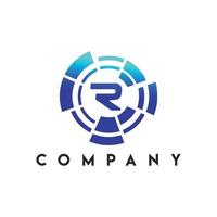 logotipo de reactores, logotipo de empresa r vector