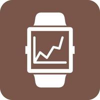Statistics Glyph Round Background Icon vector