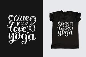 diseño de camiseta de tipografía de tiempo de yoga de meditación lista para imprimir vector