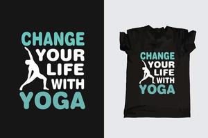 diseño de camiseta de tipografía de tiempo de yoga de meditación listo para imprimir vector