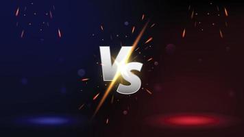 Versus Screen Design Banner. Competition vs Game Match, Martial Arts vs Sports Battle. Easy to Edit. Vector Illustration