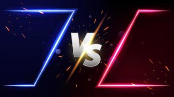 Versus Screen Design Banner. Competition vs Game Match, Martial Arts vs Sports Battle. Easy to Edit. Vector Illustration