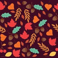 patrón de otoño sin costuras. ilustración vectorial vector