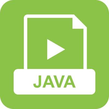 JAVA Glyph Round Background Icon vector