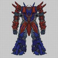 Mobile Fight gundam air mecha robot builded by head arm body leg weapon illustration vector