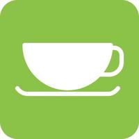 Coffee cup Glyph Round Background Icon vector