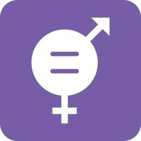 Gender Equality Glyph Round Background Icon vector