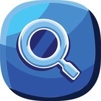 Magnifier blue magnifier vector icon symbol increase search