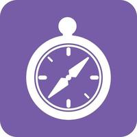 Compass Glyph Round Background Icon vector