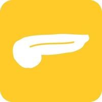 Pancreas Glyph Round Background Icon vector