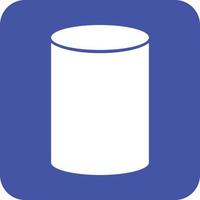 Cylinder Glyph Round Background Icon vector