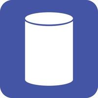 Cylinder Glyph Round Background Icon vector