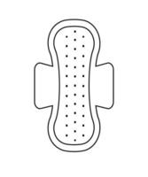 Vector flat outline menstrual pad