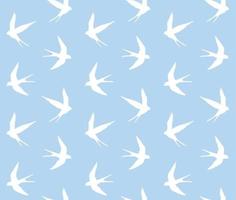 Seamless pattern of swallows vector